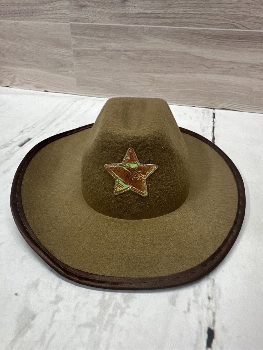 Rubies Pet Dog or Cat Cowboy Hat Costume Accessory~Brown~Size M/L